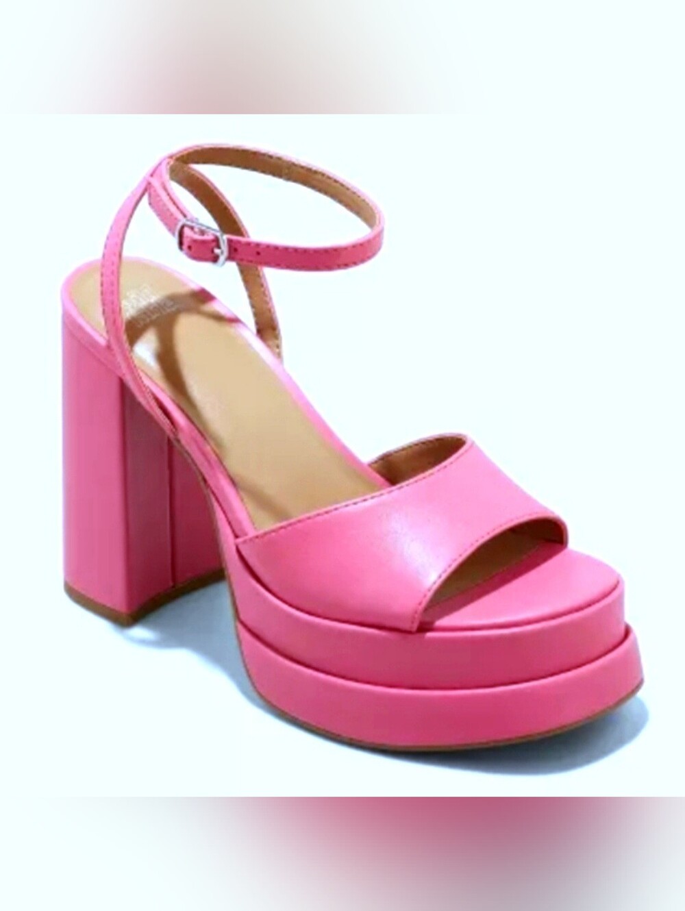 Wild fable Alessia barbie pink faux leather platform pumps chunky heels 11 NWT - Picture 6 of 17